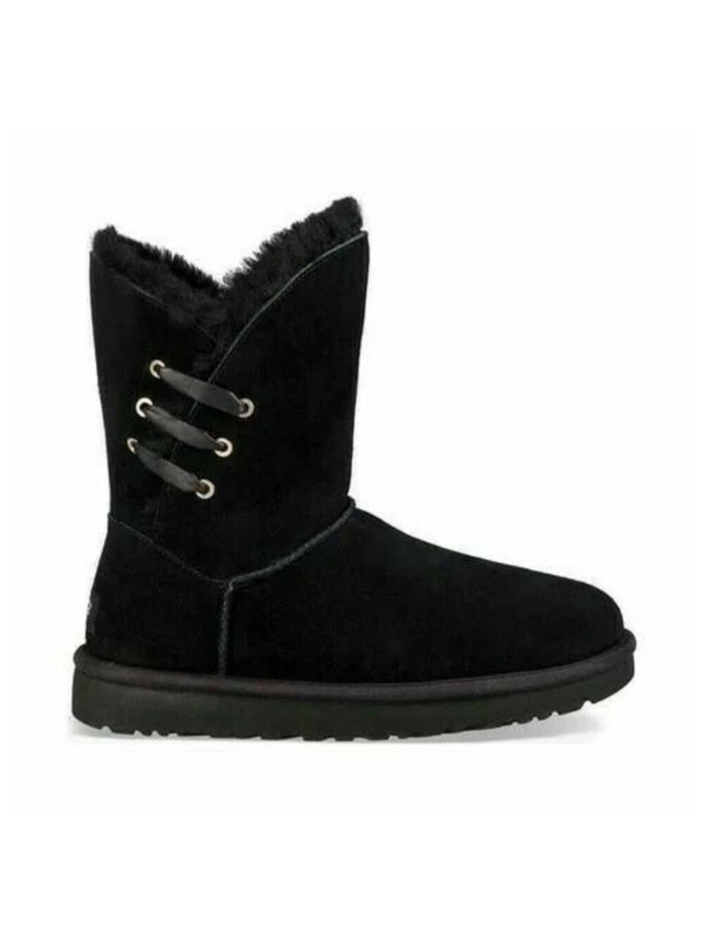 New! Ugg Constantine Genuine Lamb Shearling Lined Boot Black Sz 6 1018629 DD36